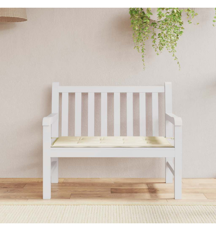 Coussin de banc de jardin crème 100x50x4 cm tissu oxford | Mobilier & Déco