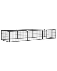 Parc pour chien 8 panneaux Noir 100x50cm Acier enduit de poudre | Mobilier & Déco
