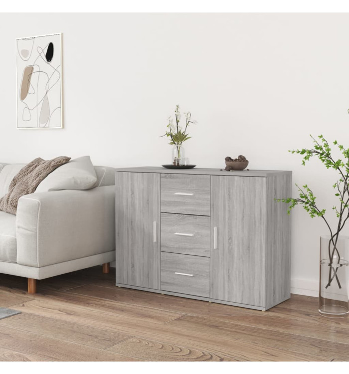 Buffet Sonoma gris 91x29,5x65 cm Bois d'ingénierie | Mobilier & Déco