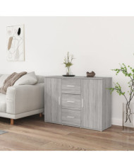 Buffet Sonoma gris 91x29,5x65 cm Bois d'ingénierie | Mobilier & Déco