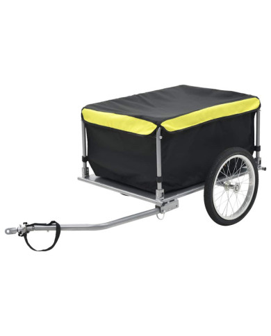 Remorque de vélo noir et jaune 65 kg | Mobilier & Déco