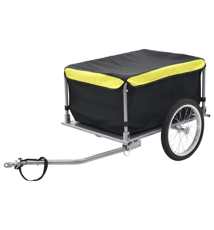 Remorque de vélo noir et jaune 65 kg | Mobilier & Déco