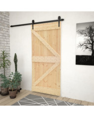 Porte 80x210 cm Bois de pin massif | Mobilier & Déco
