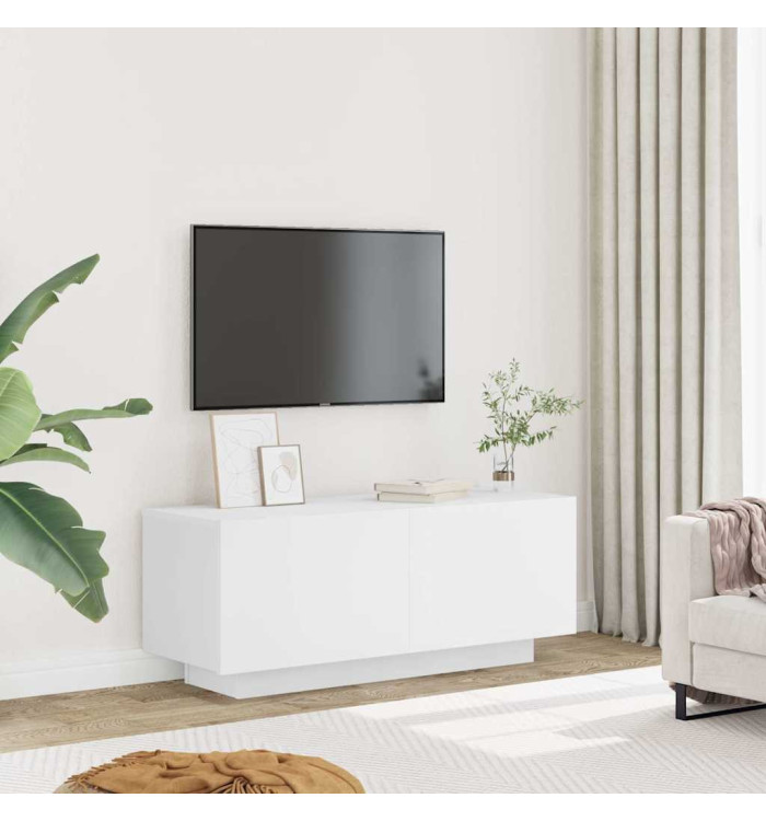 Meuble TV Blanc 100x35x40 cm Aggloméré | Mobilier & Déco