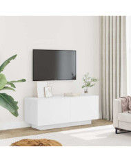 Meuble TV Blanc 100x35x40 cm Aggloméré | Mobilier & Déco