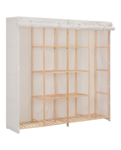 Garde-robe Blanc 173x40x170 cm Tissu | Mobilier & Déco