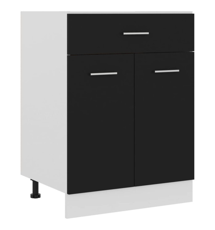 Armoire de plancher à tiroir "Lyon" Noir 60x46x81,5 cm | Mobilier & Déco