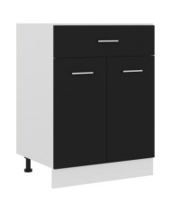 Armoire de plancher à tiroir "Lyon" Noir 60x46x81,5 cm | Mobilier & Déco
