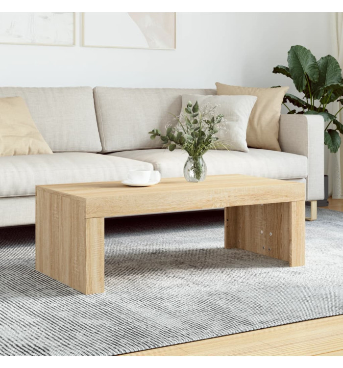 Table basse chêne sonoma 102x50x36 cm bois d'ingénierie | Mobilier & Déco