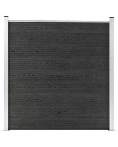 Clôture de jardin WPC 180x186 cm Gris | Mobilier & Déco