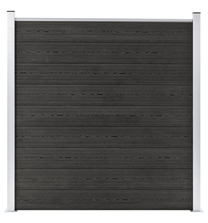 Clôture de jardin WPC 180x186 cm Gris | Mobilier & Déco