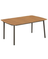 Table de jardin 150 x 90 x 72 cm Bois d'acacia solide et acier | Mobilier & Déco
