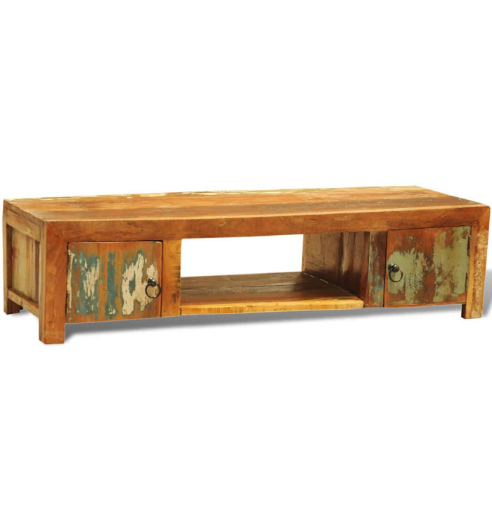Meuble TV avec 2 portes Bois de récupération Vintage | Mobilier & Déco
