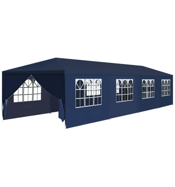 Chapiteau de jardin 3x12 m bleu | Mobilier & Déco