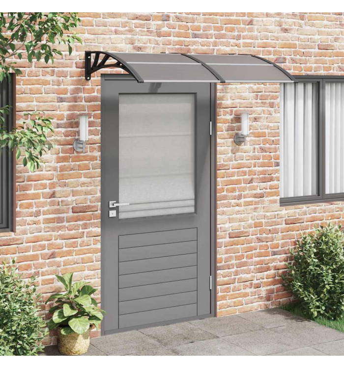 Auvent de porte Noir 150x75 cm Polycarbonate | Mobilier & Déco