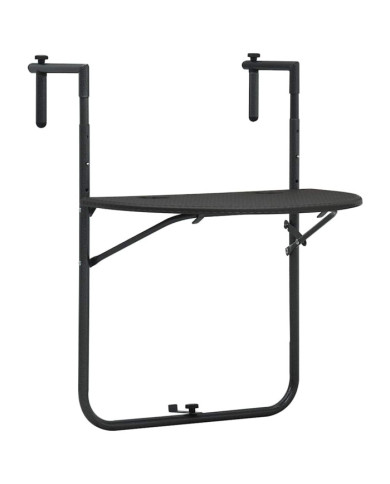 Table de balcon Marron 60x64x83,5 cm Plastique Aspect de rotin | Mobilier & Déco