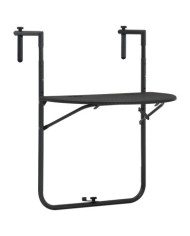 Table de balcon Marron 60x64x83,5 cm Plastique Aspect de rotin | Mobilier & Déco