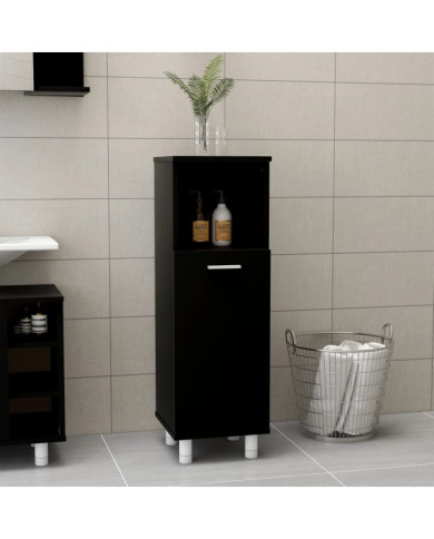 Armoire de salle de bain Noir 30x30x95 cm Aggloméré | Mobilier & Déco