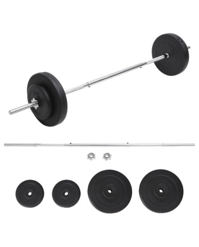 Ensemble d'haltères avec plaques 30 kg | Mobilier & Déco
