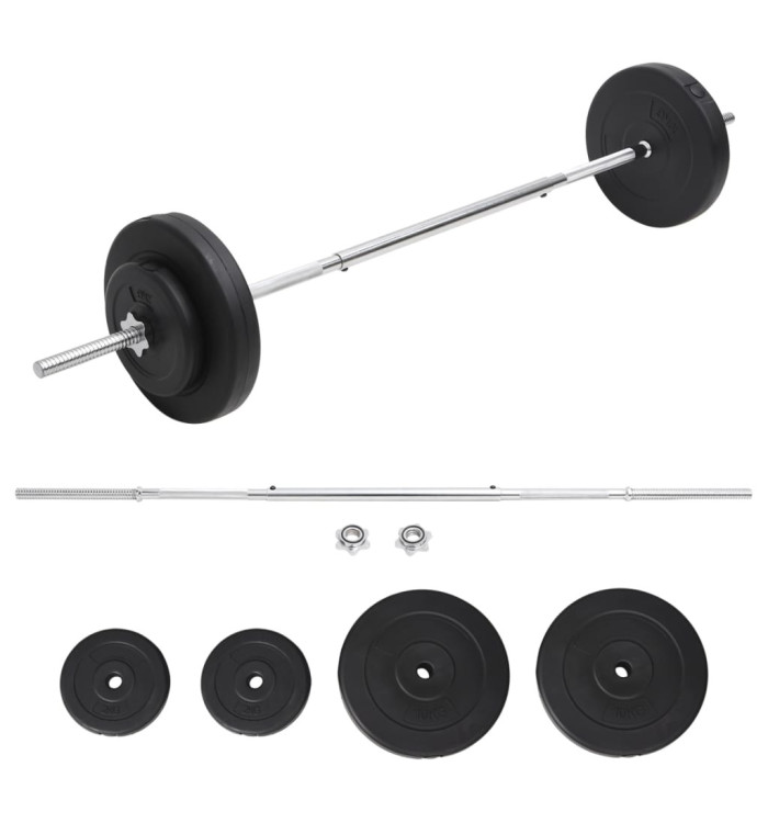Ensemble d'haltères avec plaques 30 kg | Mobilier & Déco