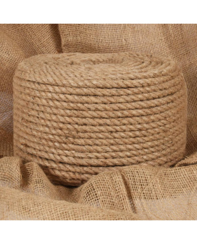 Corde 100 % jute 10 mm 100 m | Mobilier & Déco