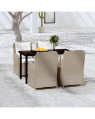 Ensemble à manger de jardin 5 pcs Marron | Mobilier & Déco
