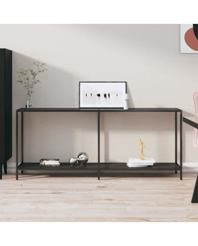Table console Noir 180x35x75,5 cm Verre trempé | Mobilier & Déco
