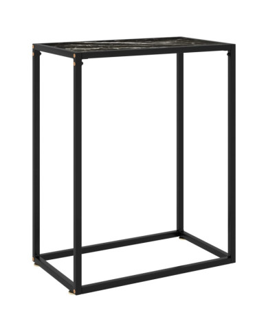 Table console Noir 60x35x75 cm Verre trempé | Mobilier & Déco