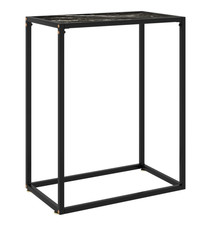 Table console Noir 60x35x75 cm Verre trempé | Mobilier & Déco