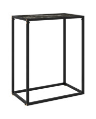 Table console Noir 60x35x75 cm Verre trempé | Mobilier & Déco