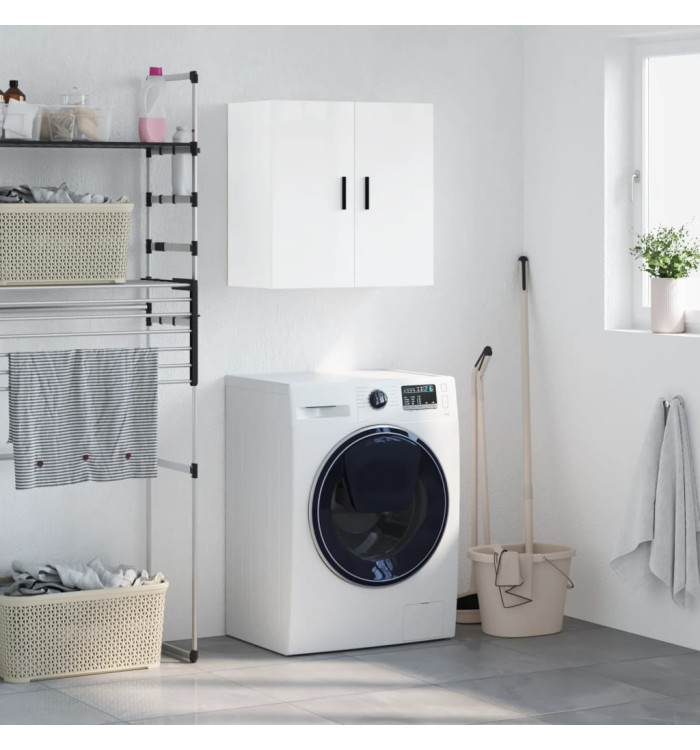 Armoire murale Blanc brillant 60x31x60 cm Bois d'ingénierie | Mobilier & Déco