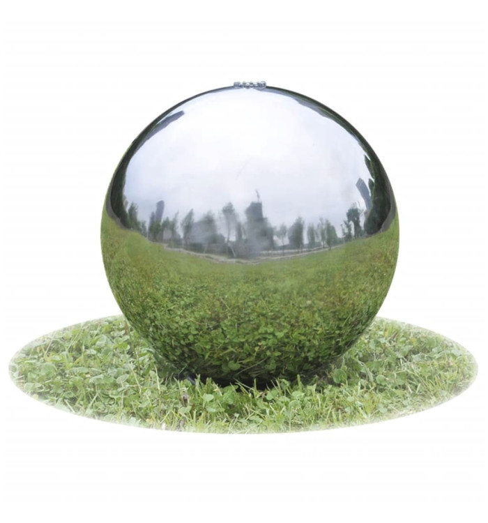 Sphère de fontaine de jardin avec LED Acier inoxydable 20 cm | Mobilier & Déco
