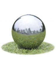Sphère de fontaine de jardin avec LED Acier inoxydable 20 cm | Mobilier & Déco