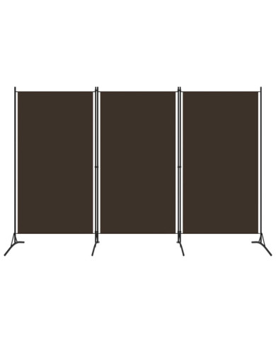 Cloison de séparation 3 panneaux Marron 260x180 cm | Mobilier & Déco