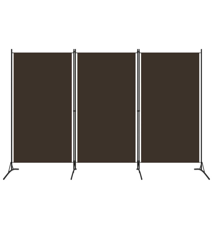 Cloison de séparation 3 panneaux Marron 260x180 cm | Mobilier & Déco
