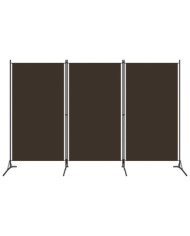 Cloison de séparation 3 panneaux Marron 260x180 cm | Mobilier & Déco