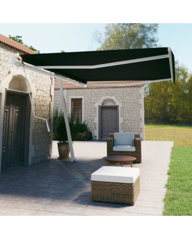 Auvent automatique sur pied 500x350 cm Anthracite | Mobilier & Déco