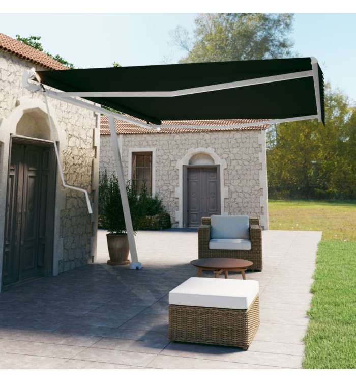 Auvent automatique sur pied 500x350 cm Anthracite | Mobilier & Déco