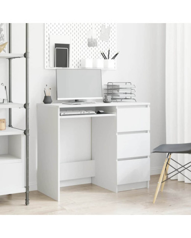 Bureau Blanc 90x45x76 cm Bois d’ingénierie | Mobilier & Déco