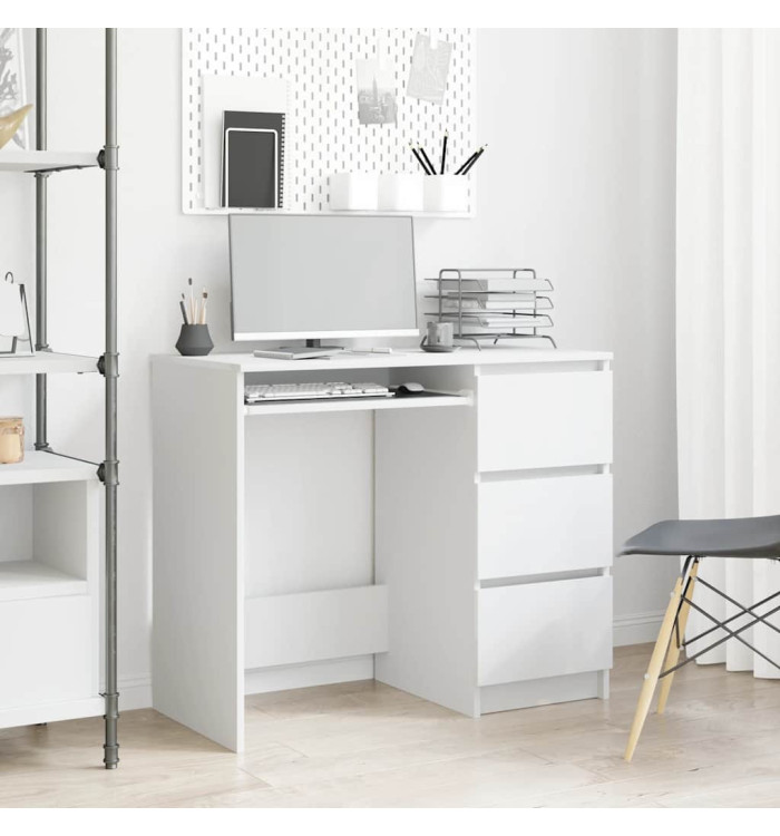 Bureau Blanc 90x45x76 cm Bois d’ingénierie | Mobilier & Déco