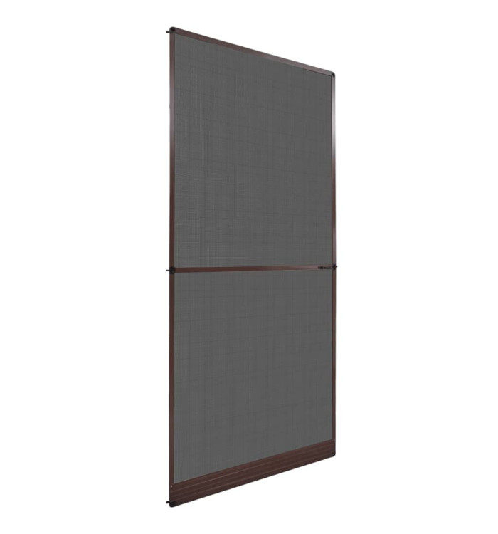 Moustiquaire à charnière pour portes Marron 100x215 cm | Mobilier & Déco