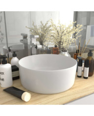 Lavabo rond de luxe Blanc mat 40x15 cm Céramique | Mobilier & Déco