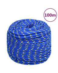 Corde de bateau Bleu 10 mm 100 m Polypropylène | Mobilier & Déco
