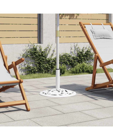 Socle de parasol Blanc 12 kg 48 cm Fonte | Mobilier & Déco