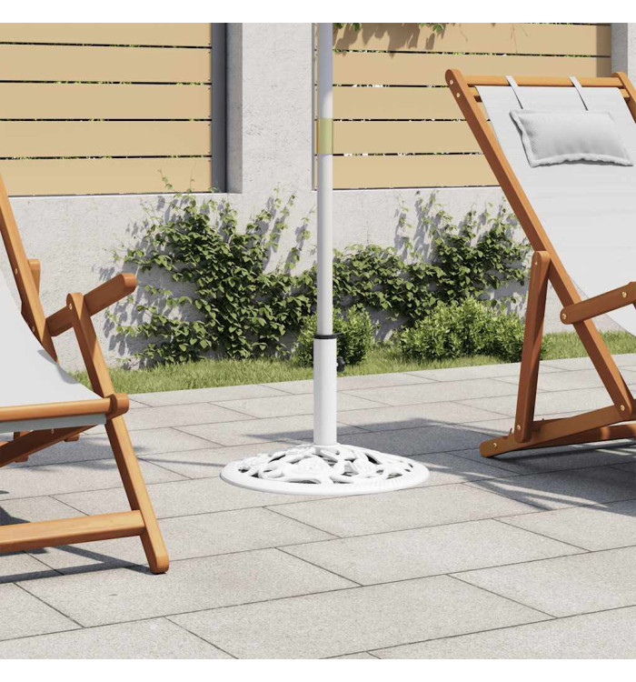 Socle de parasol Blanc 12 kg 48 cm Fonte | Mobilier & Déco