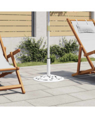 Socle de parasol Blanc 12 kg 48 cm Fonte | Mobilier & Déco