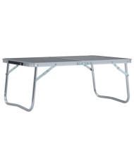 Table pliable de camping Gris Aluminium 60x40 cm | Mobilier & Déco