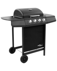 Barbecue gril à gaz avec 4 brûleurs Noir | Mobilier & Déco