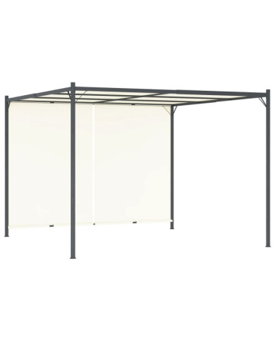 Pergola avec toit réglable Crème Blanc 3x3 m Acier | Mobilier & Déco