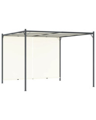 Pergola avec toit réglable Crème Blanc 3x3 m Acier | Mobilier & Déco